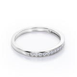 Semi Eternity 0.15 TCW Pave Accented Wedding Band