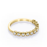 Multi-Bezel Set 0.15 TCW Round Cut Stackable Ring
