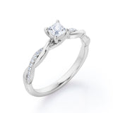 Infinity 0.50 Ct Princess Cut Diamond Engagement Ring