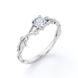 Certified 0.50 Ct Round Lab Diamond Nature Engagement Ring