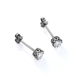 Starburst Bezel 1 Carat Round Cut Certified Moissanite Milgrain Solitaire Stud Earrings