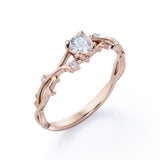 Certified 0.50 Ct Round Lab Diamond Nature Engagement Ring