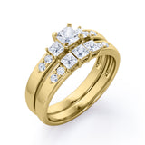 Trilogy 1 Ct Princess Cut Diamond Bridal Set