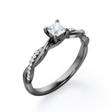 Infinity 0.50 Ct Princess Cut Diamond Engagement Ring