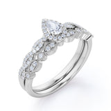 1 Ct Pear Cut Diamond Infinity Bridal Set