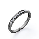 Classic 0.15 TCW Round Brilliant Cut Diamond Pave-Channel Design Wedding Band in 10K Yellow Gold