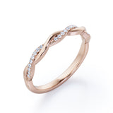 Half-Eternity Infinity 0.15 TCW Round Cut Wedding Band