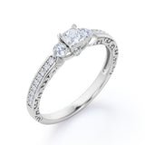 1 Ct Princess Cut Diamond Channel Engagement Ring