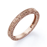 Vintage Filigree Plain Wedding Ring Band