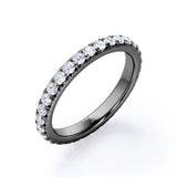 Eternity 0.25 TCW Round Cut Stackable Ring