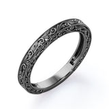 Vintage Filigree Plain Wedding Ring Band