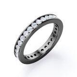 Eternity 0.25 TCW Round Cut Channel Set Stackable Ring