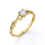 Certified 0.50 Ct Round Lab Diamond Nature Engagement Ring