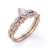 1 Ct Pear Cut Diamond Infinity Bridal Set