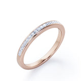 Channel Design 0.15 TCW Princess Cut Wedding Band