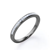 Channel Design 0.15 TCW Princess Cut Wedding Band