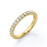 Pave Design 0.15 TCW Round Shaped Wedding Ring