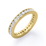 Eternity 0.25 TCW Round Cut Channel Set Stackable Ring