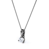 Martini Set 1 Carat Round Certified Moissanite Tension Back Solitaire Pendant Necklace