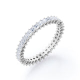 0.25 TCW Princess Cut Eternity Stackable Ring