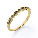 Art Deco 0.15 TCW Round Cut Vintage Wedding Band