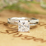 1.50 Carat Princess Cut Moissanite Infinity Bridal Set