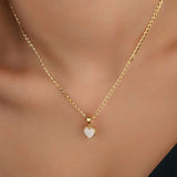 Beautiful 1 Carat Heart Shape Opal Solitaire Pendant Necklace in 18k Yellow Gold over Silver