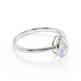 1 ct Teardrop Moonstone Solitaire Engagement Ring