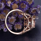 Infinity 1.50 ct Cushion Morganite Halo Engagement Ring