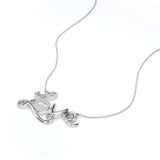 Enchanting Love Lab Diamond Pendant Necklace