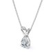 Captivating 1 Carat Teardrop Moissanite Pendant Necklace in 18K White Gold Plating over Silver