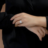 Antique 1.25 Carat Princess Cut Moissanite Halo Engagement Ring