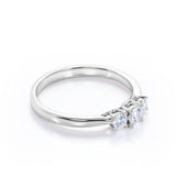 Certified Trilogy 0.50 Ct Round Lab Diamond Engagement Ring