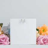 Charming 1 Carat Round Moissanite Earrings in 18K White Gold Plating over Silver